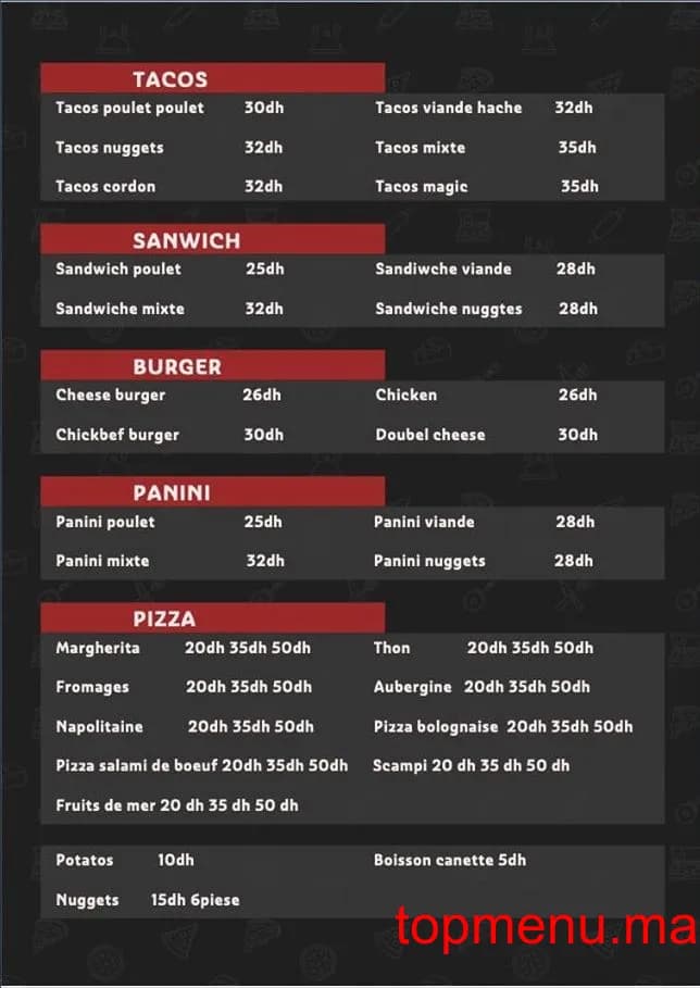 مطعم O K L M قائمة الطعام page 1 O K L M قائمة الطعام page 1