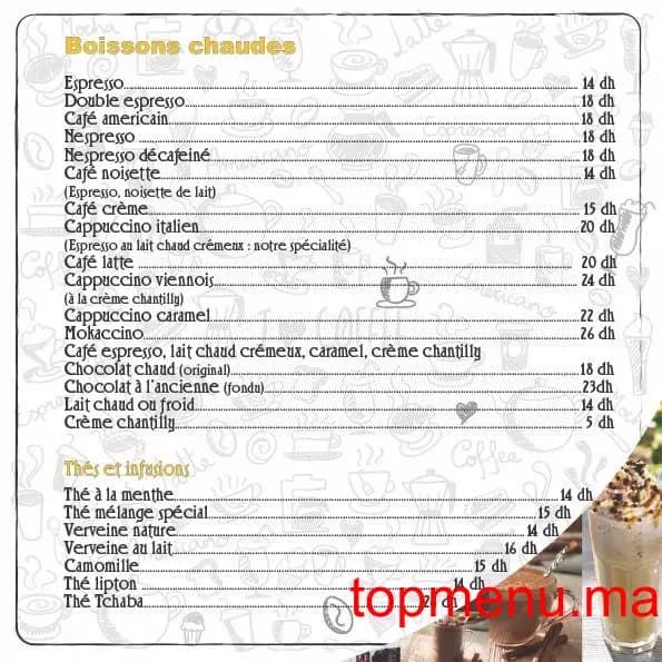 Restaurant La Plume menu page 2 La Plume menu page 2