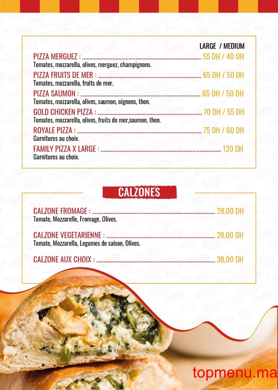 مطعم Gold Chicken قائمة الطعام page 2 Gold Chicken قائمة الطعام page 2