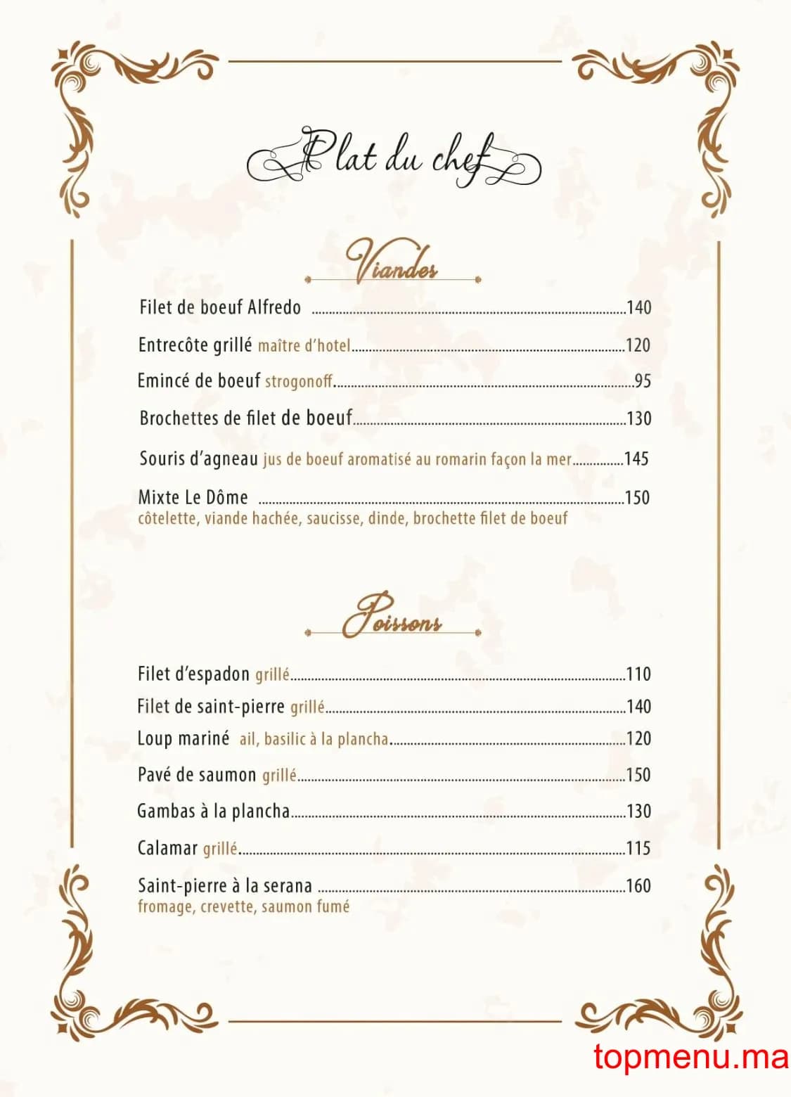 مطعم le dôme قائمة الطعام page 8 le dôme قائمة الطعام page 8