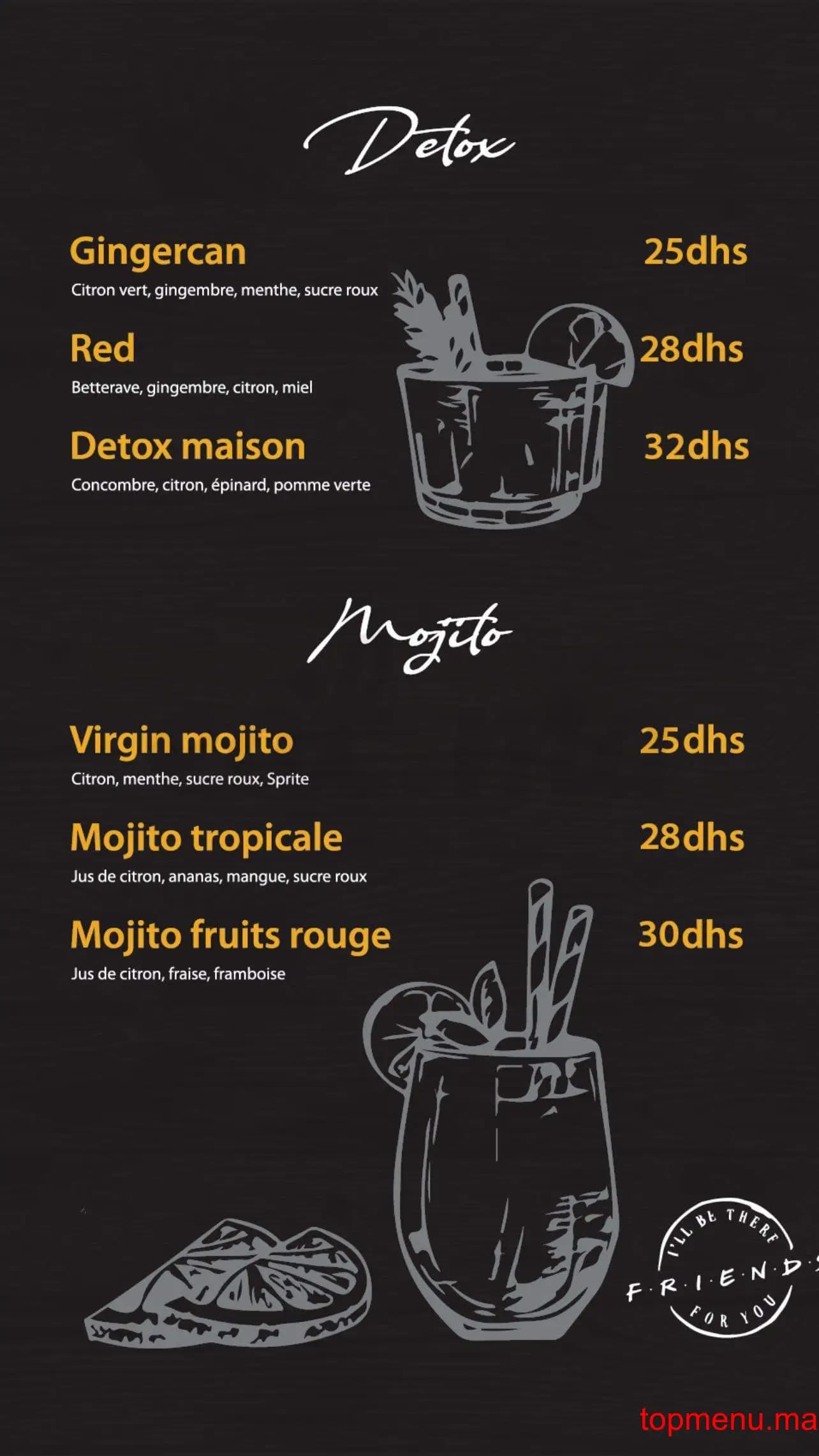 Restaurant Friends kenitra menu page 13 Friends kenitra menu page 13