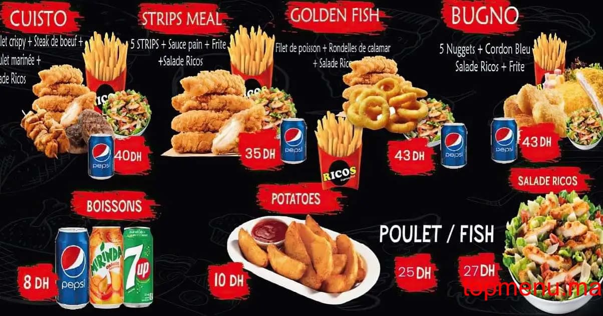 Restaurant Ricos Chicken menu page 6 Ricos Chicken menu page 6