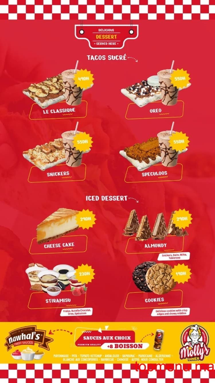 Restaurant Molly’s Diner menu page 7 Molly’s Diner menu page 7