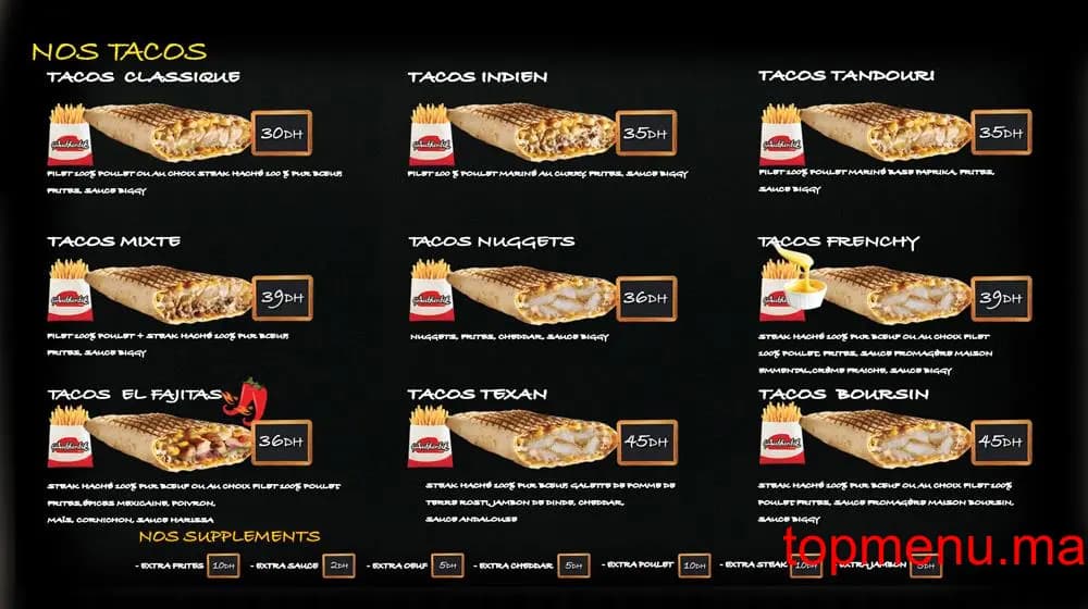 Restaurant L’Authentik menu page 3 L’Authentik menu page 3