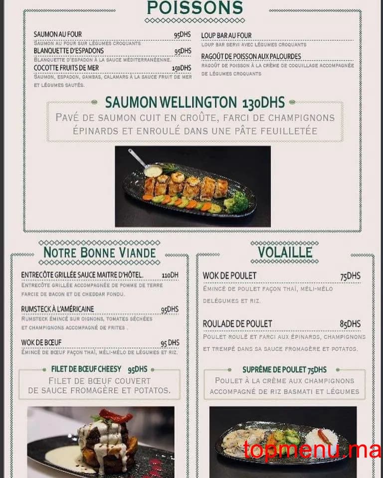 Restaurant Hollywood menu page 6 Hollywood menu page 6