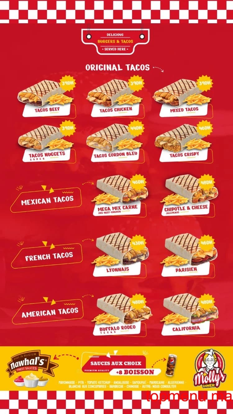 Restaurant Molly’s Diner menu page 3 Molly’s Diner menu page 3