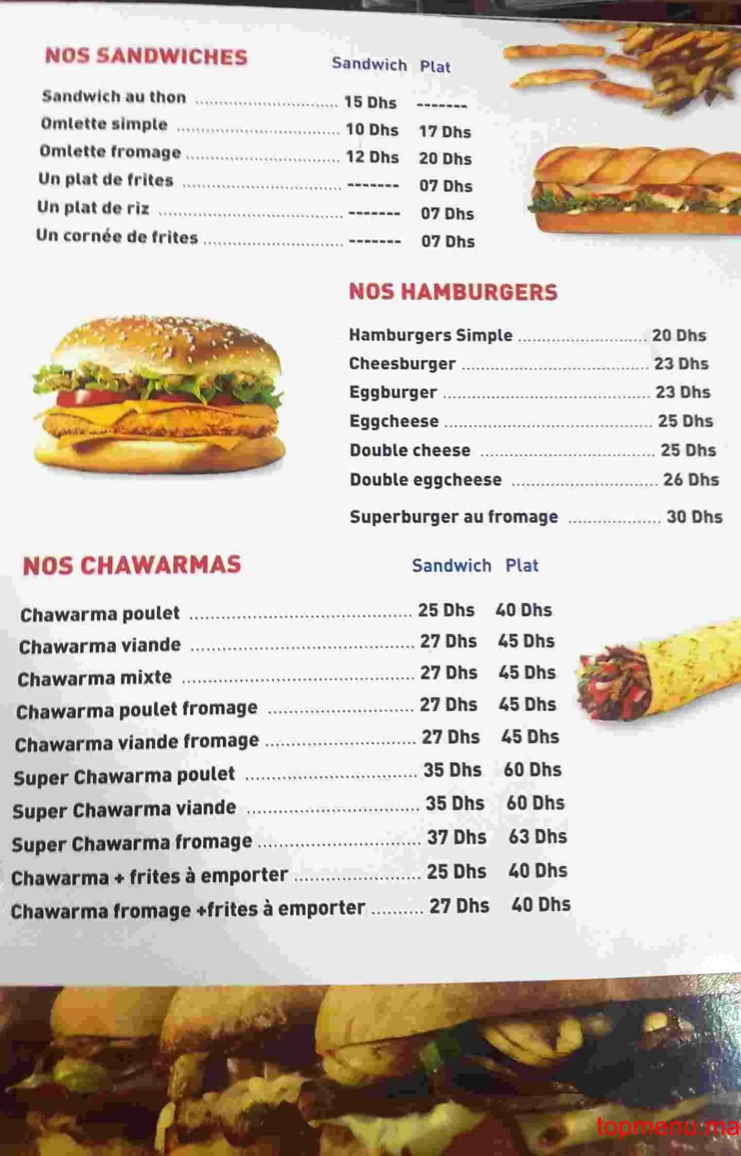 Restaurant Aux Délices menu page 1 Aux Délices menu page 1