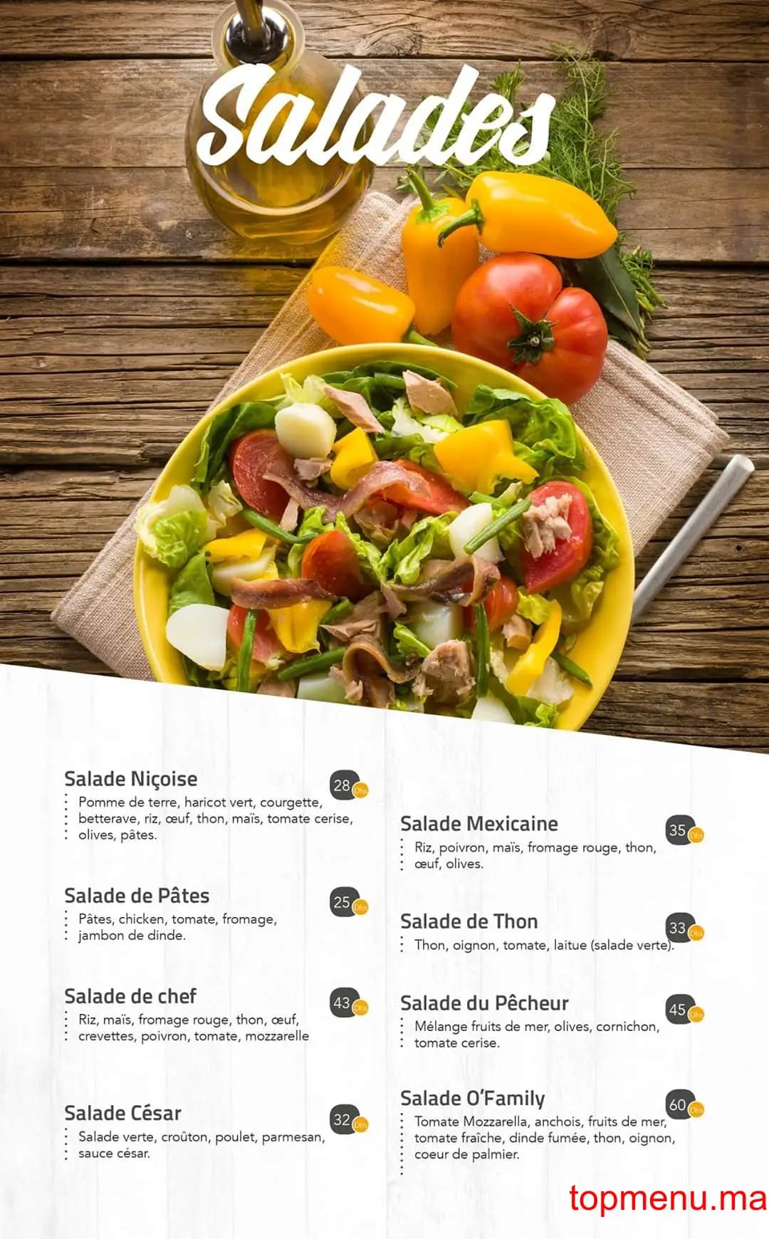 مطعم O’Family قائمة الطعام page 3 O’Family قائمة الطعام page 3