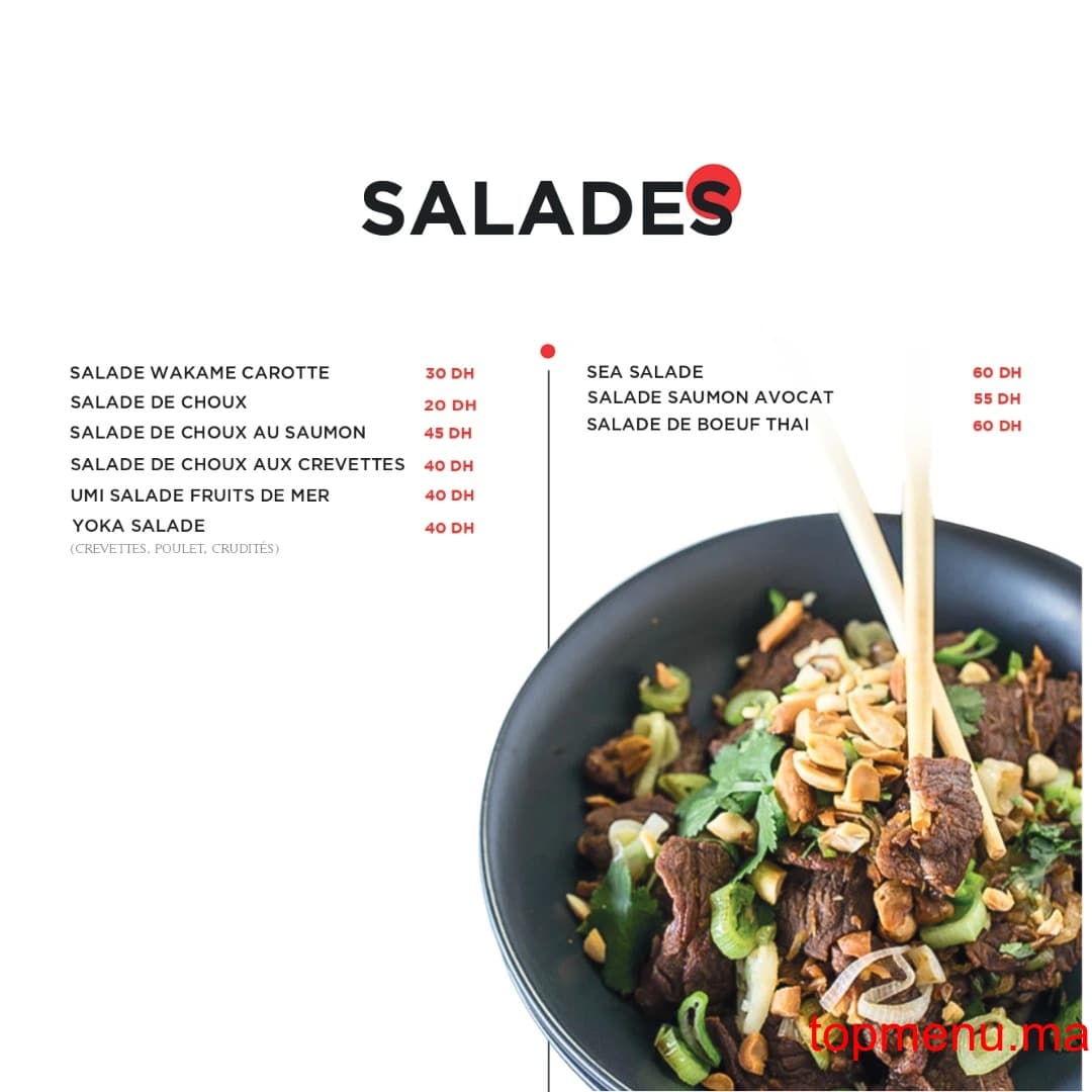 مطعم YOKA SUSHI قائمة الطعام page 3 YOKA SUSHI قائمة الطعام page 3