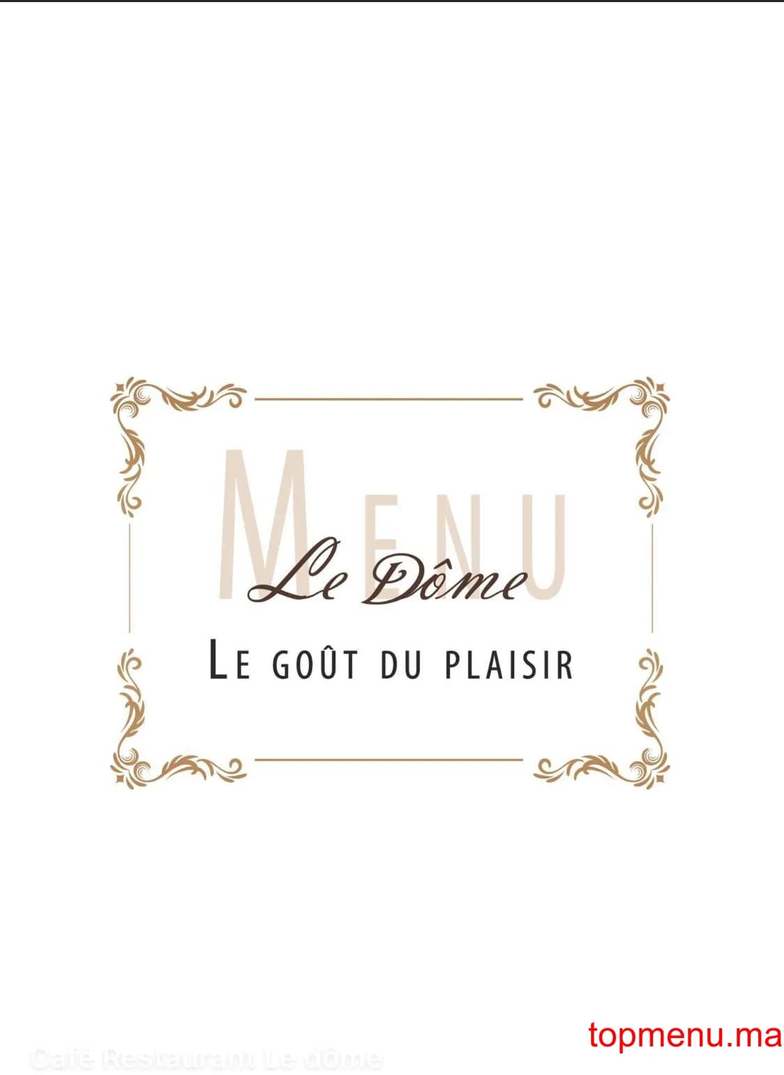 مطعم le dôme قائمة الطعام page 1 le dôme قائمة الطعام page 1