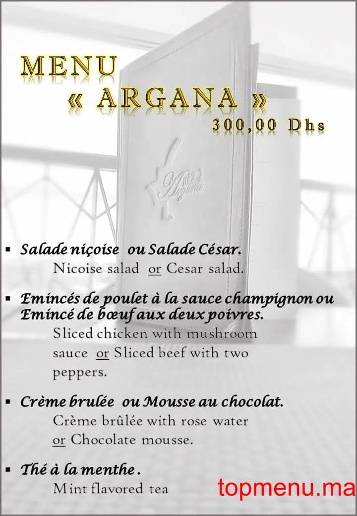 Restaurant Argana menu page 6 Argana menu page 6