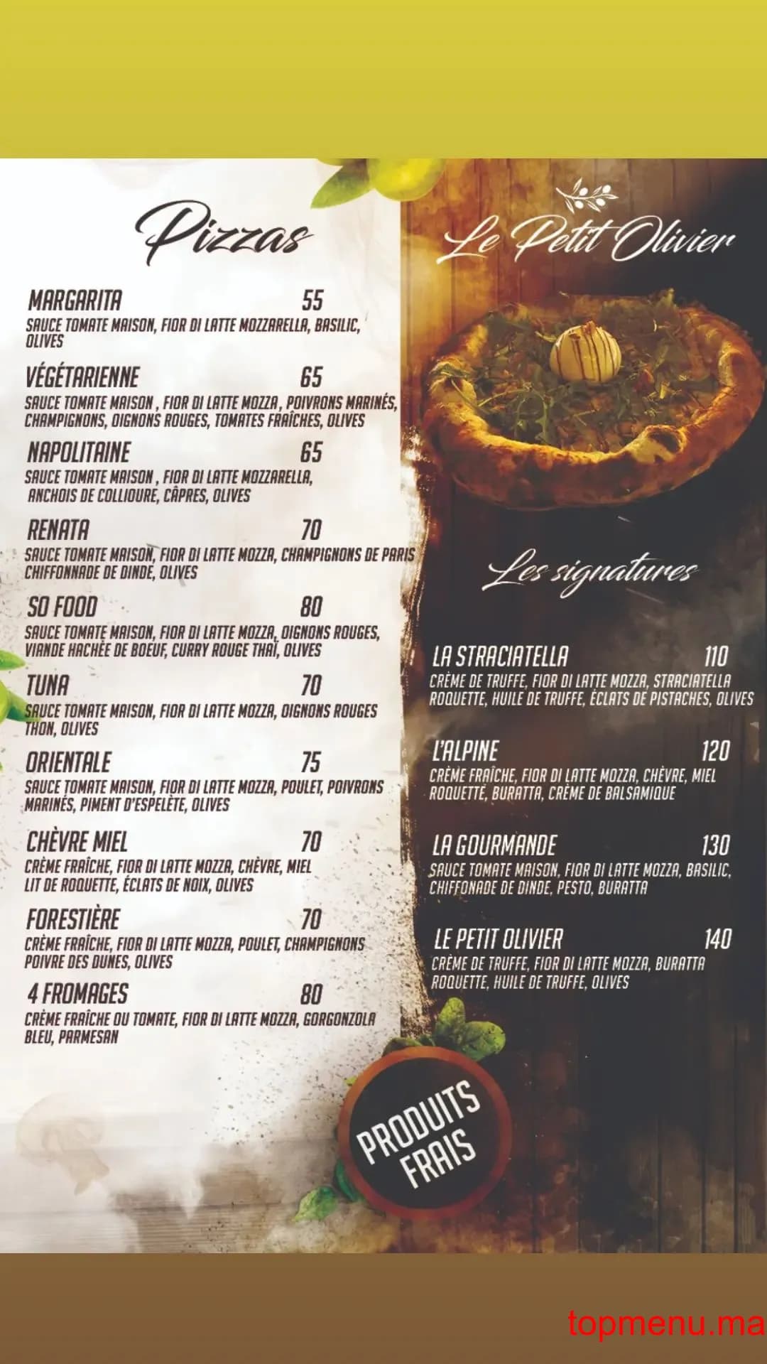 Restaurant Le Petit Olivier menu page 3 Le Petit Olivier menu page 3