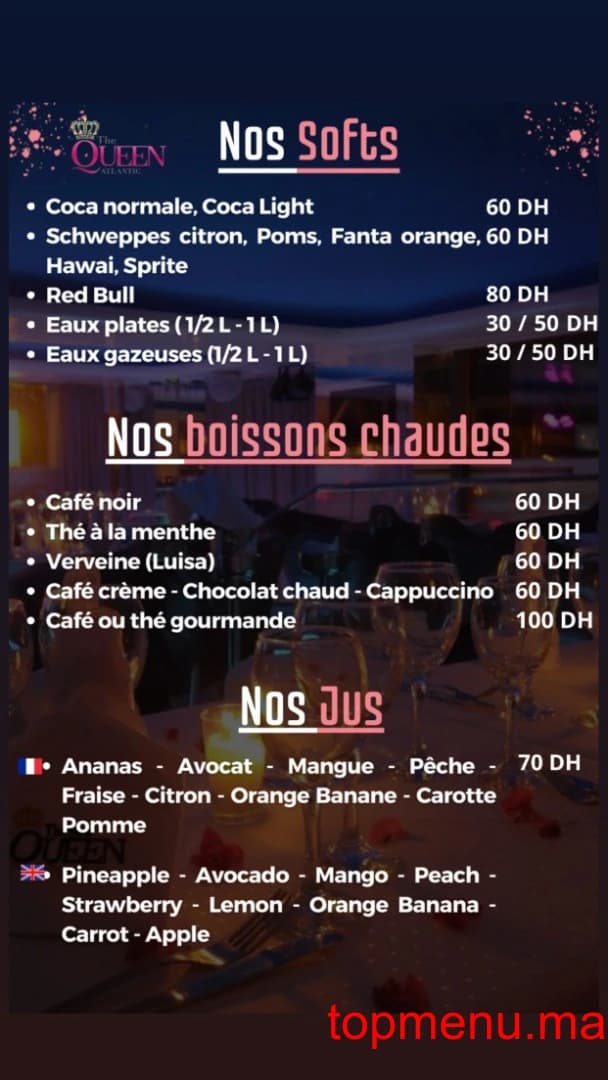 Restaurant Queen Atlantic menu page 4 Queen Atlantic menu page 4