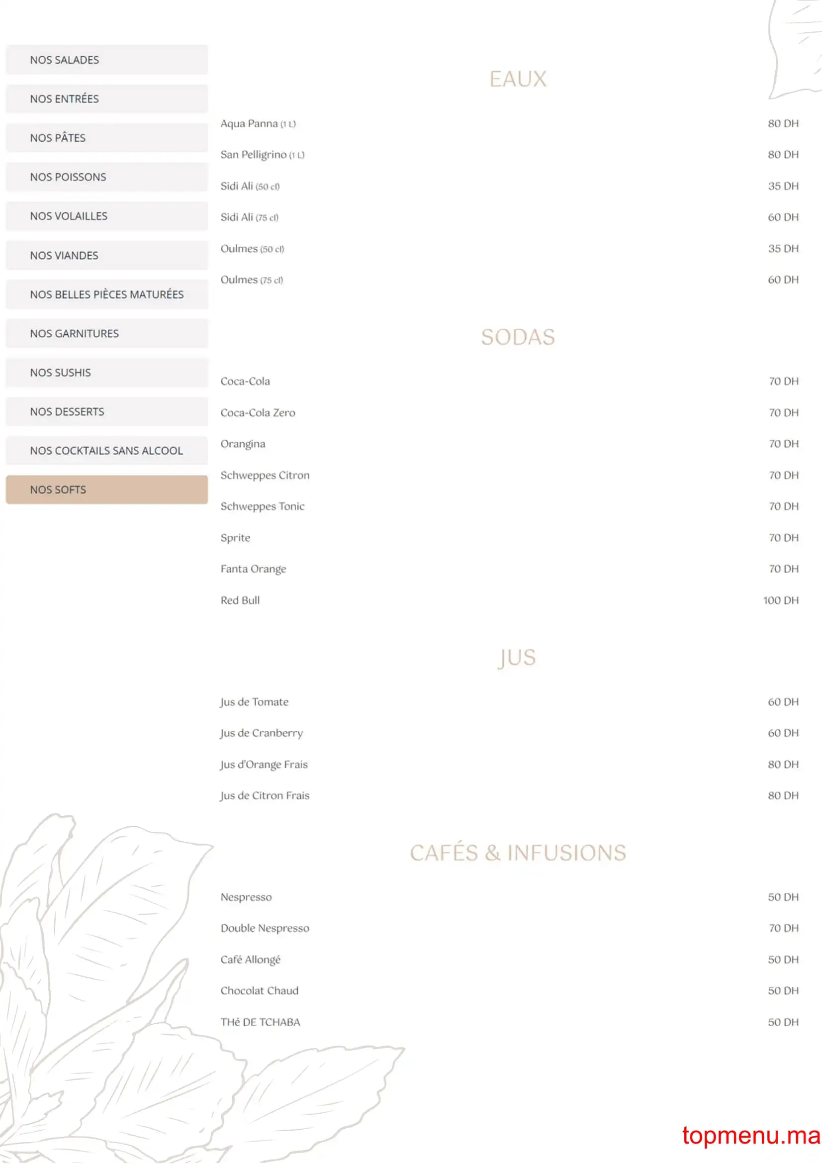 Restaurant Nommos menu page 12 Nommos menu page 12