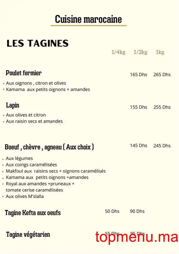 Restaurant Coopérative AT menu page 1 Coopérative AT menu page 1