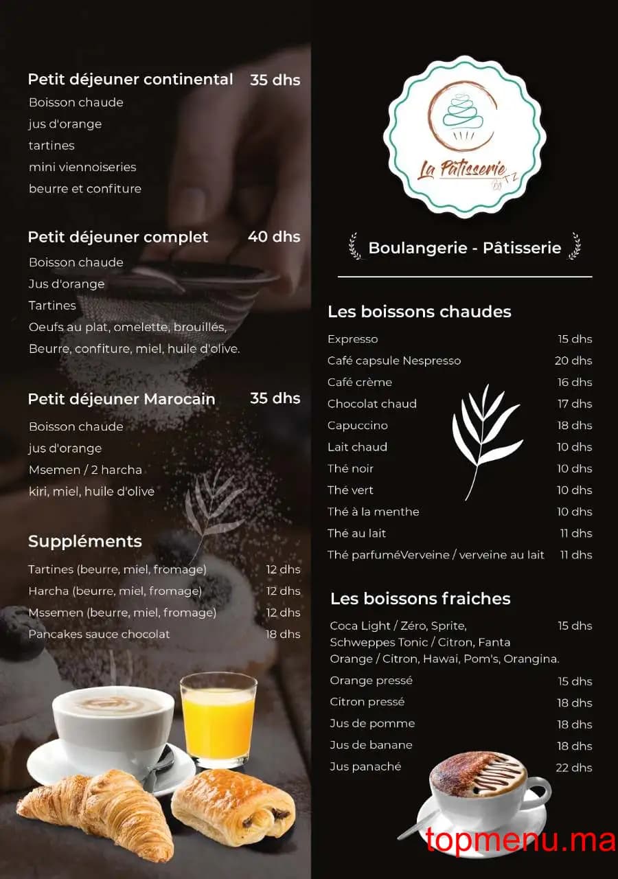 Restaurant La Pâtisserie by TZ menu page 2 La Pâtisserie by TZ menu page 2