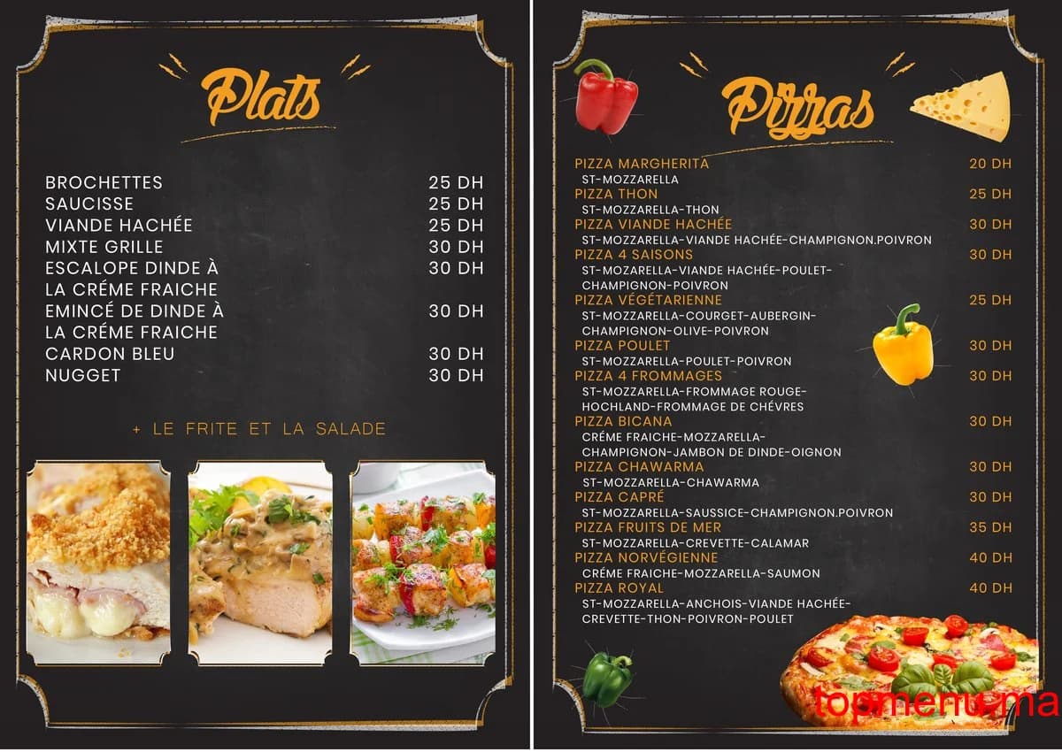 Restaurant Le Tacos menu page 4 Le Tacos menu page 4