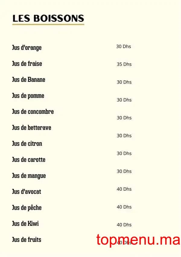 Restaurant Coopérative AT menu page 5 Coopérative AT menu page 5