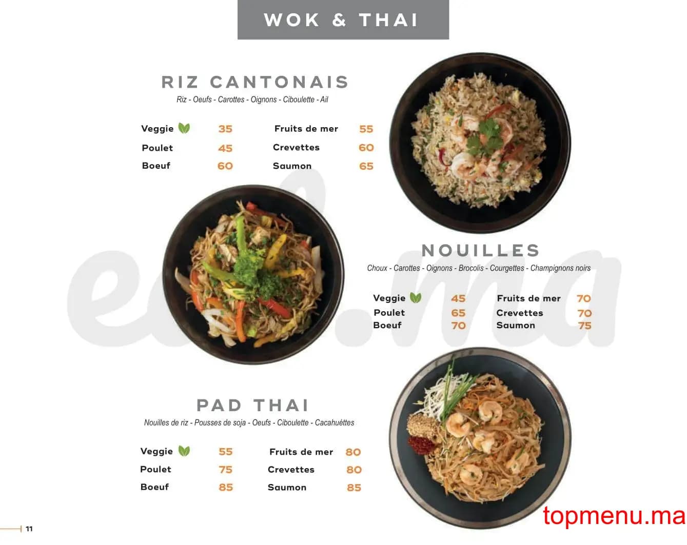 Restaurant Sushiclub Carré Eden menu page 11 Sushiclub Carré Eden menu page 11