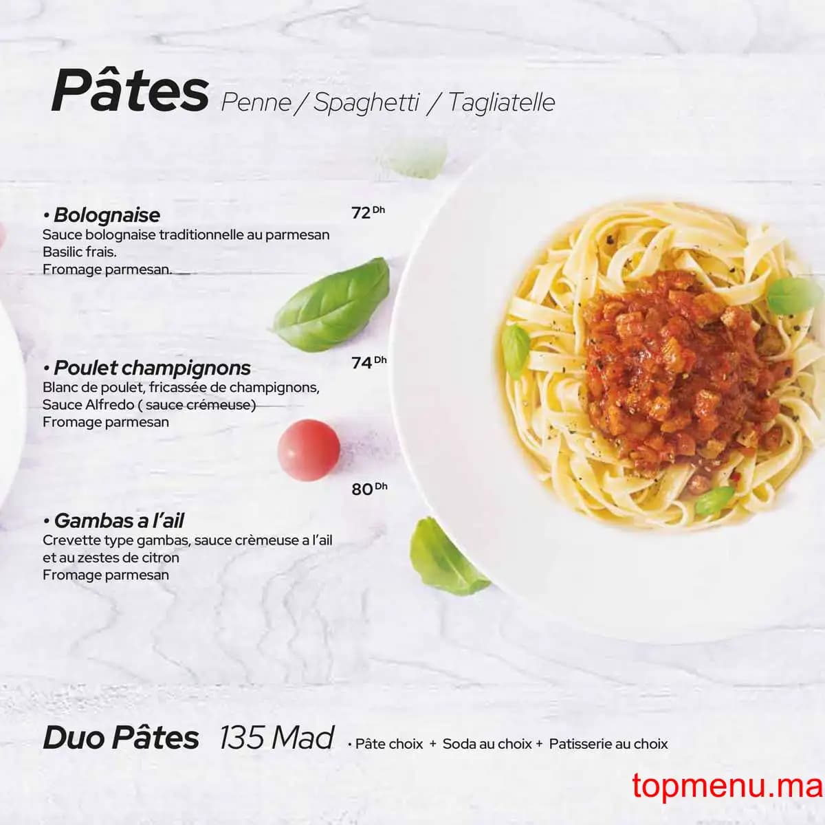 Restaurant Maison Mignardise menu page 6 Maison Mignardise menu page 6