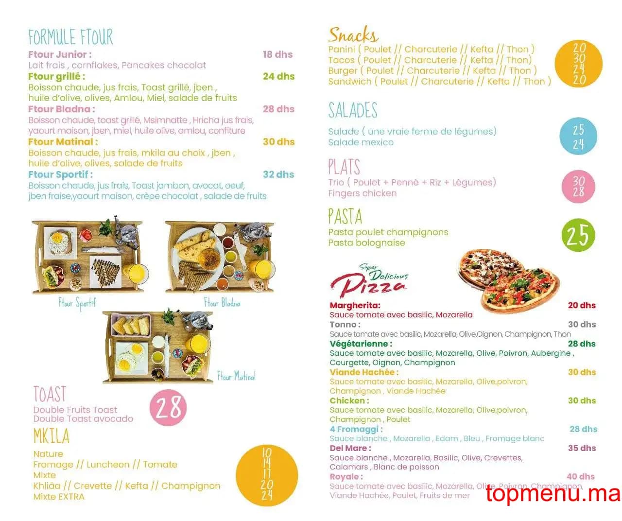 Restaurant Fruit Mix Marramix menu page 2 Fruit Mix Marramix menu page 2