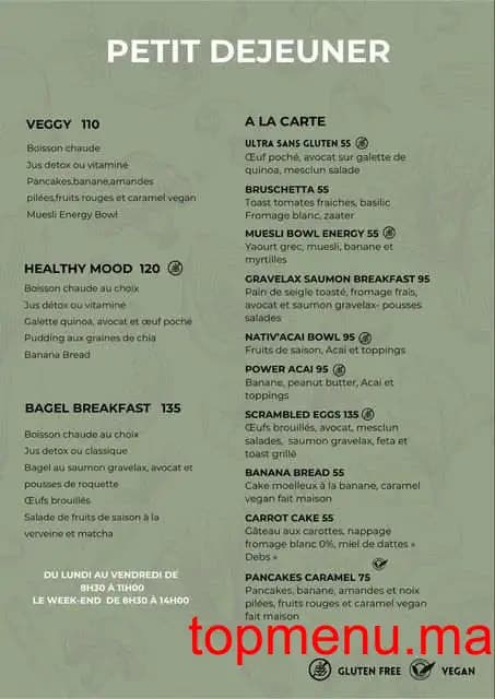 Restaurant Nativ’ Kitchen menu page 1 Nativ’ Kitchen menu page 1