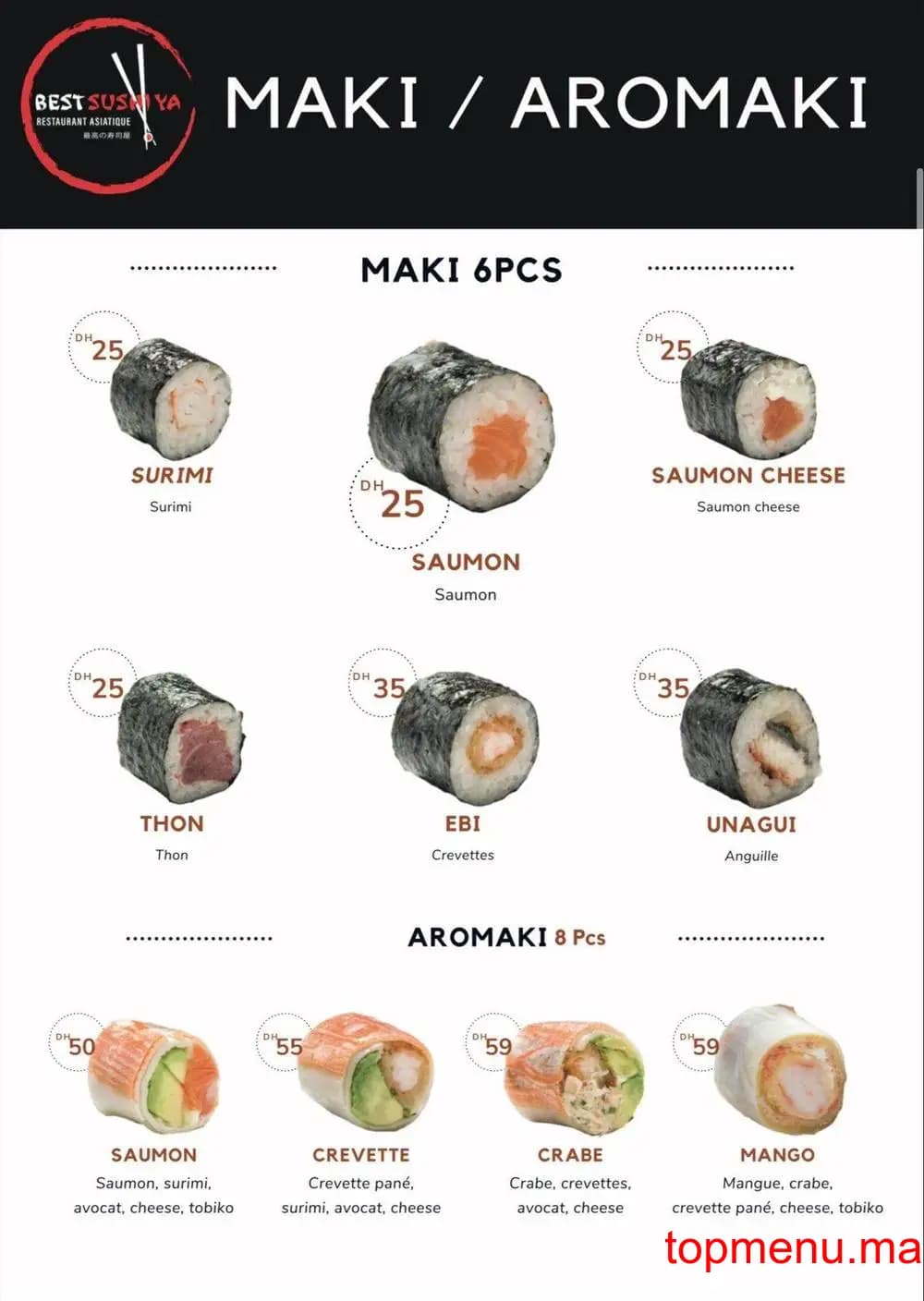 Restaurant Best Sushi Ya menu page 3 Best Sushi Ya menu page 3