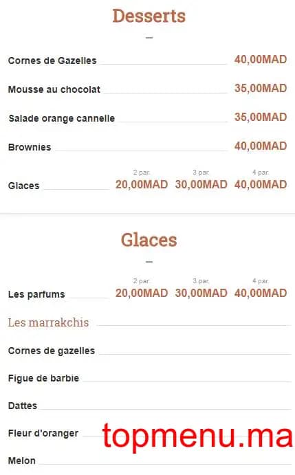 Restaurant Café Kif Kif menu page 4 Café Kif Kif menu page 4