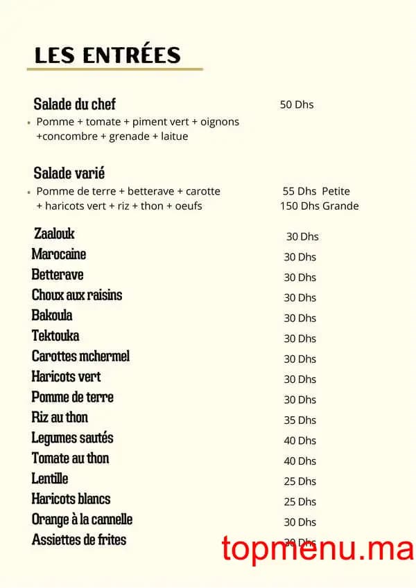 Restaurant Coopérative AT menu page 4 Coopérative AT menu page 4