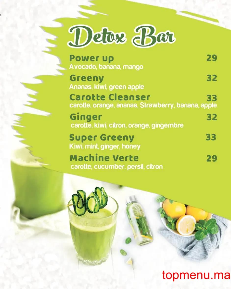 Restaurant Juice bar menu page 8 Juice bar menu page 8