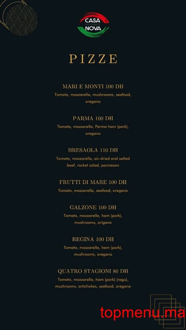 Restaurant Casa Nova menu page 3 Casa Nova menu page 3