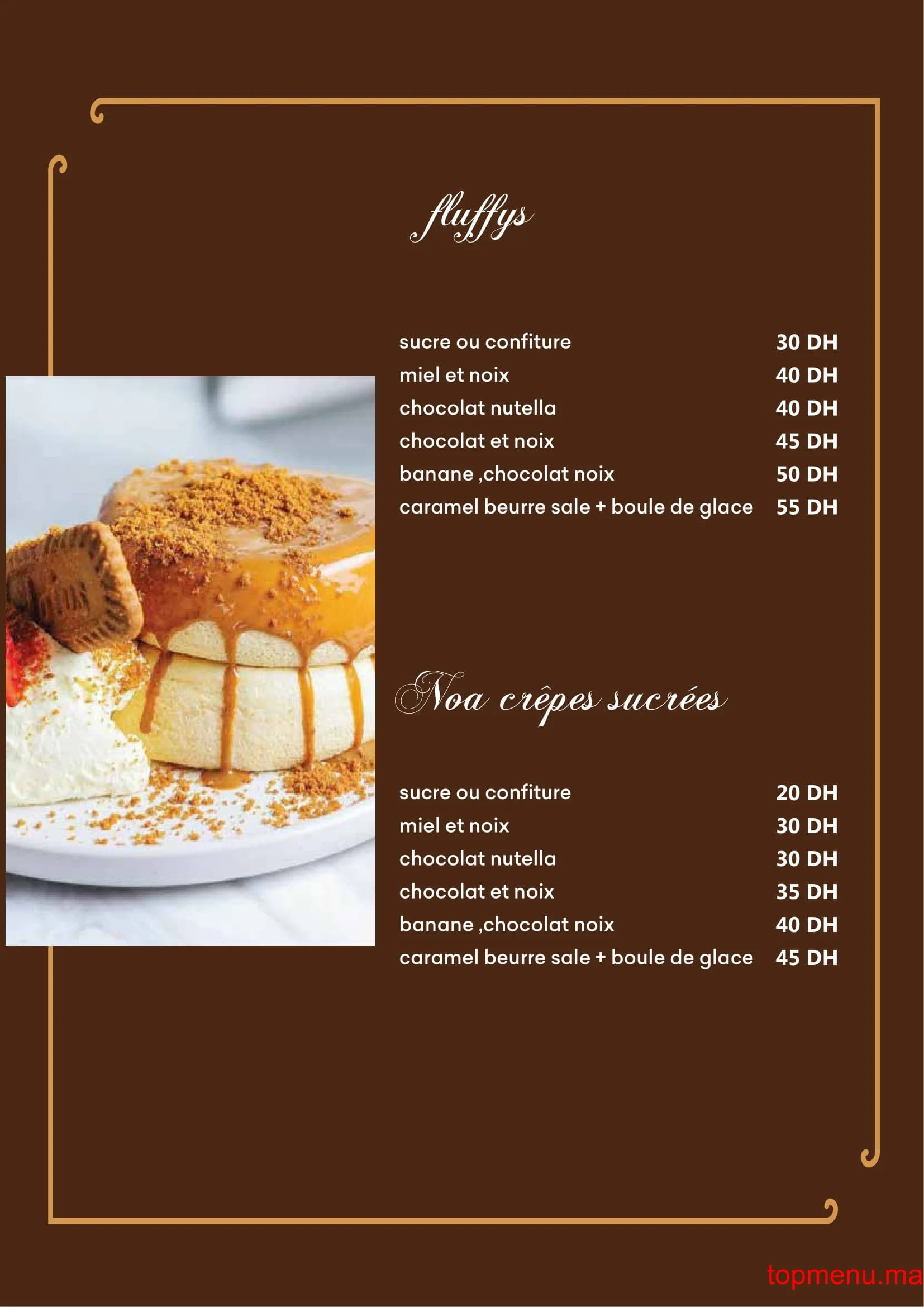 Restaurant Fluffy menu page 9 Fluffy menu page 9