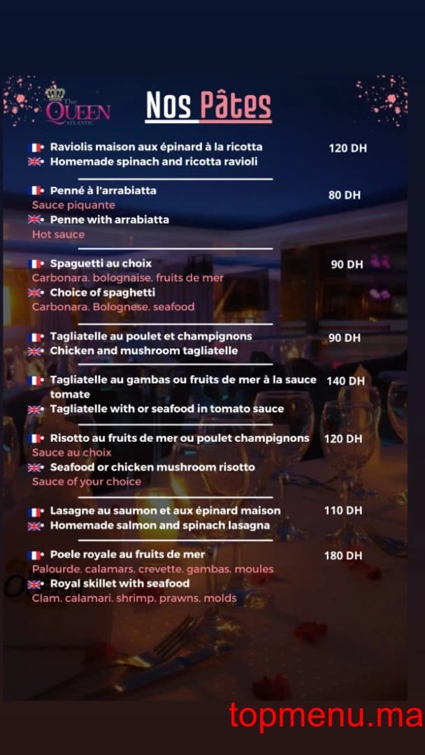 Restaurant Queen Atlantic menu page 6 Queen Atlantic menu page 6