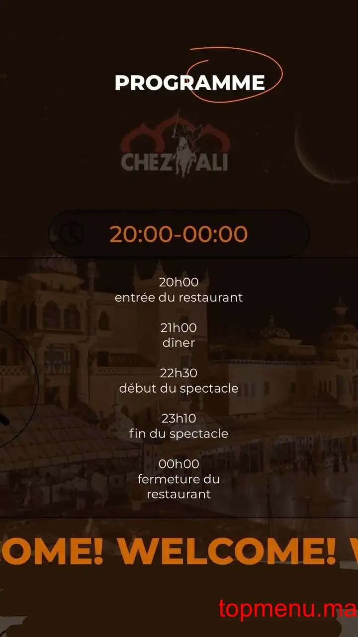 Restaurant Chez Ali menu page 2 Chez Ali menu page 2