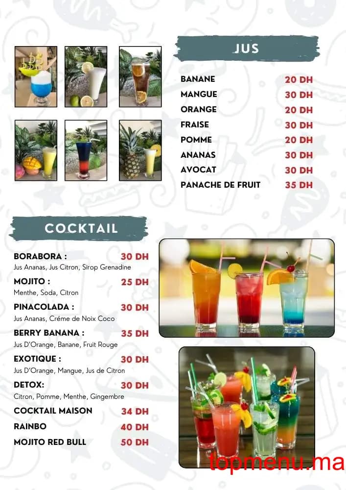 Restaurant Chouf l’Or menu page 11 Chouf l’Or menu page 11