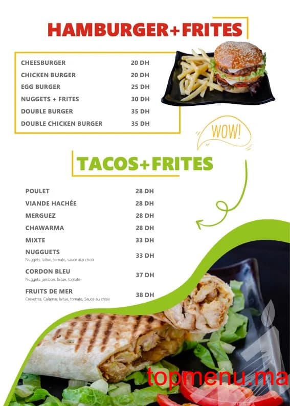 Restaurant Les 2 frères menu page 2 Les 2 frères menu page 2