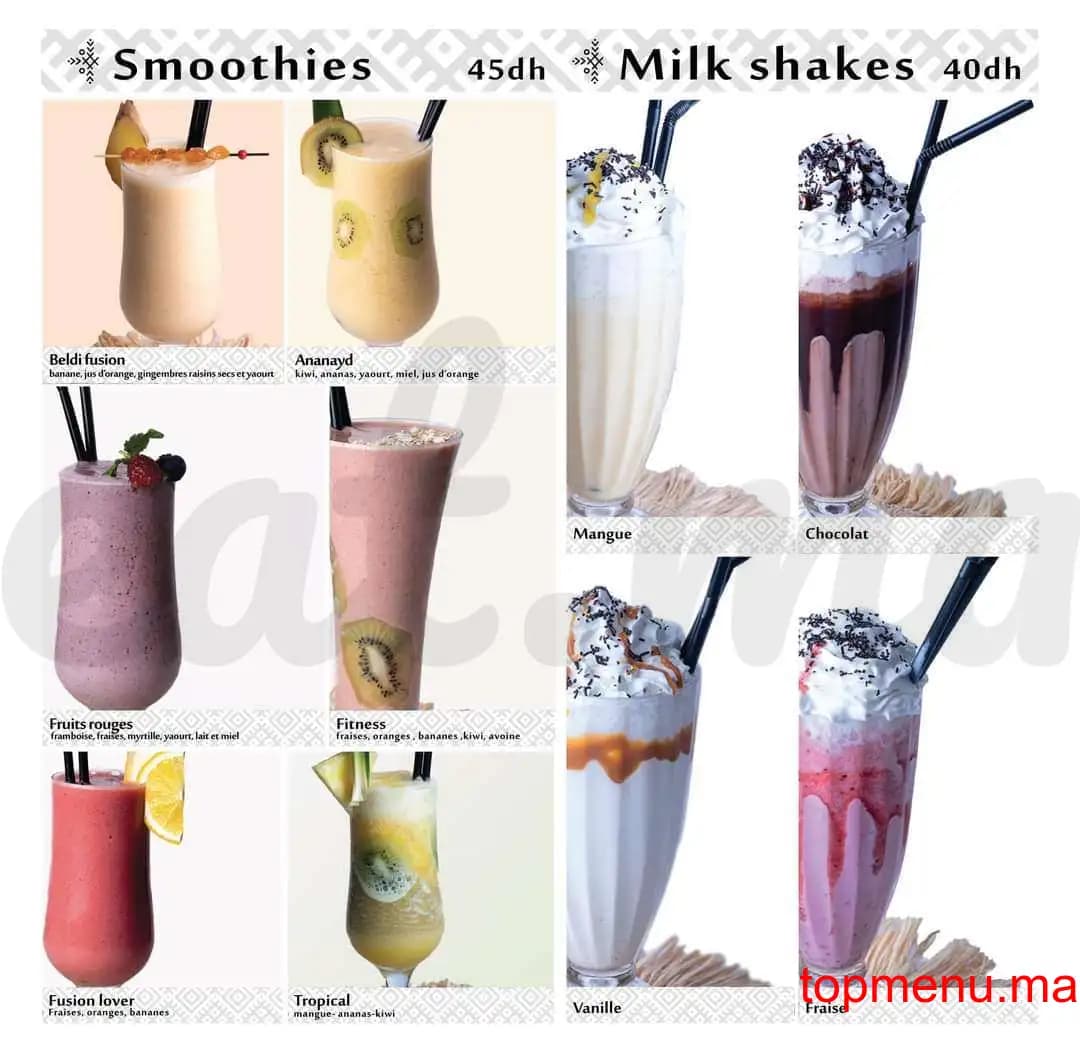 Restaurant Beldi Fusion Kitchen menu page 7 Beldi Fusion Kitchen menu page 7