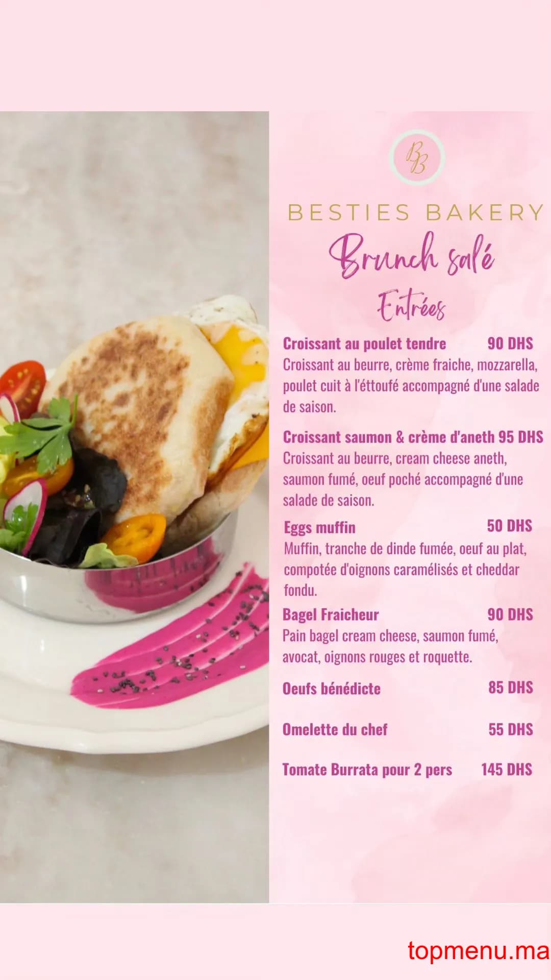 Restaurant Besties Bakery menu page 12 Besties Bakery menu page 12