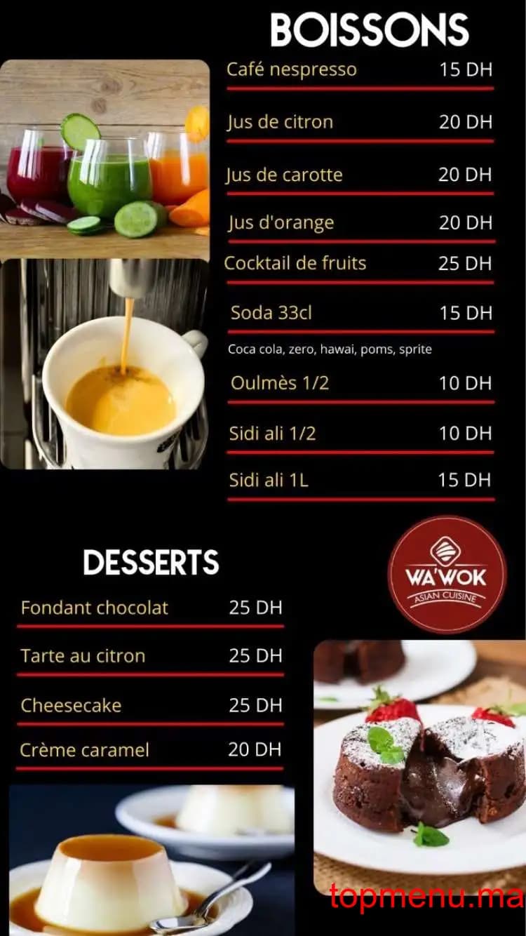 Restaurant Wa’Wok menu page 10 Wa’Wok menu page 10