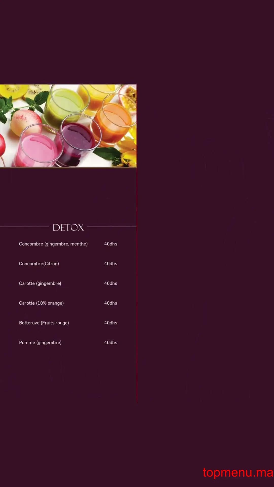 Restaurant Le Passage menu page 8 Le Passage menu page 8