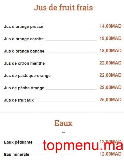 Restaurant Café Kif Kif menu page 5 Café Kif Kif menu page 5