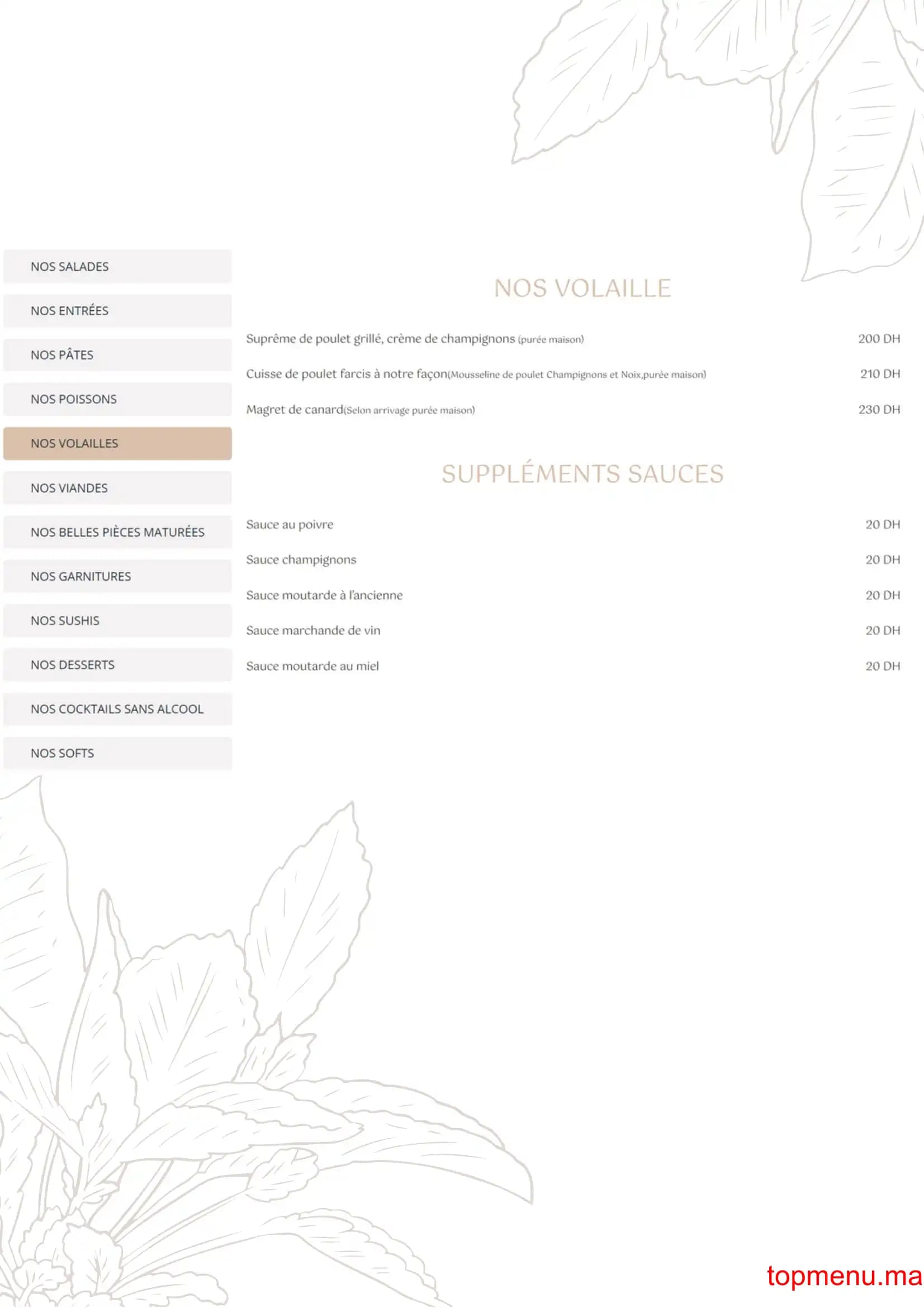 Restaurant Nommos menu page 5 Nommos menu page 5