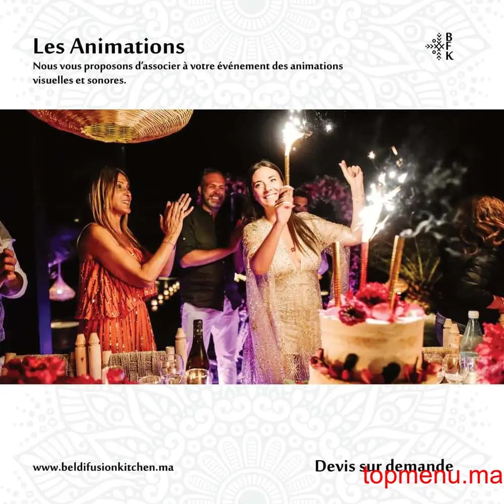 Restaurant Beldi Fusion Kitchen Traiteur menu page 26 Beldi Fusion Kitchen Traiteur menu page 26