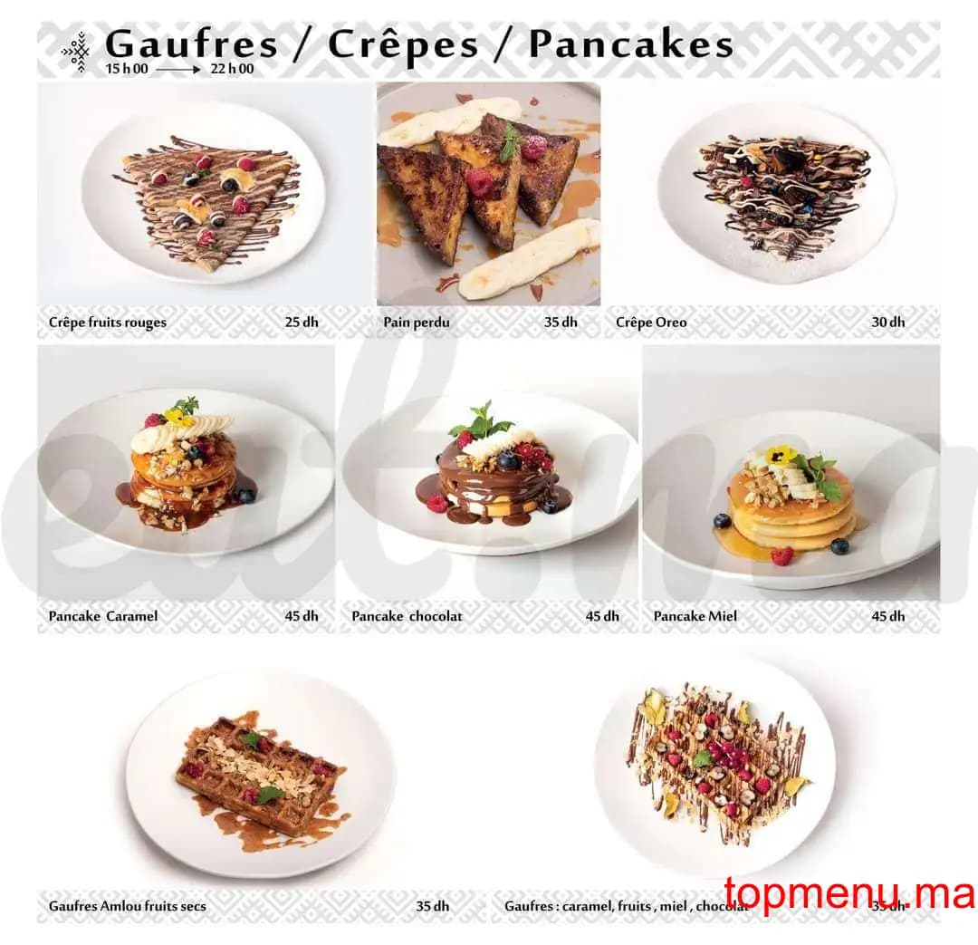 Restaurant Beldi Fusion Kitchen menu page 40 Beldi Fusion Kitchen menu page 40