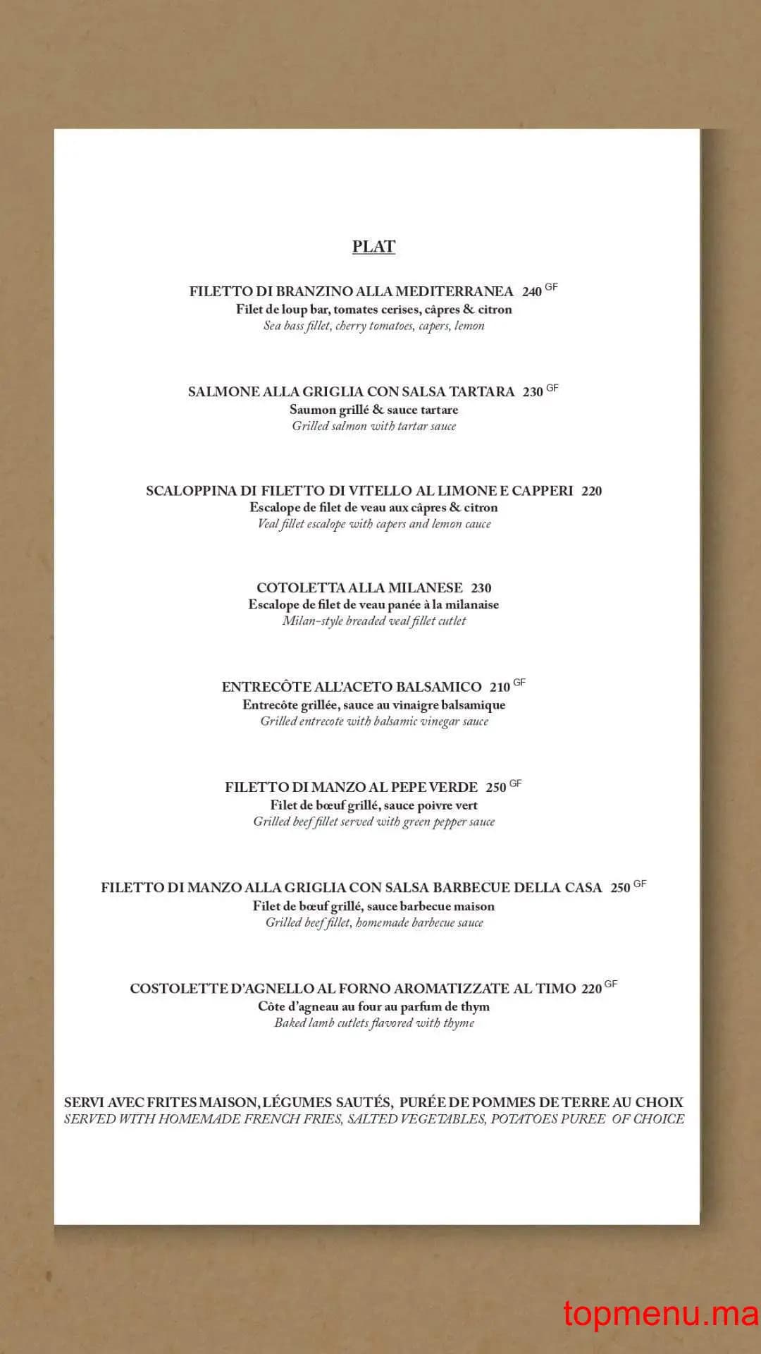 Restaurant Cafe Arabe menu page 6 Cafe Arabe menu page 6