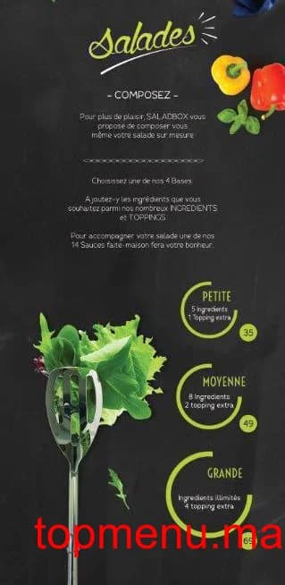 مطعم SaladBox قائمة الطعام page 4 SaladBox قائمة الطعام page 4