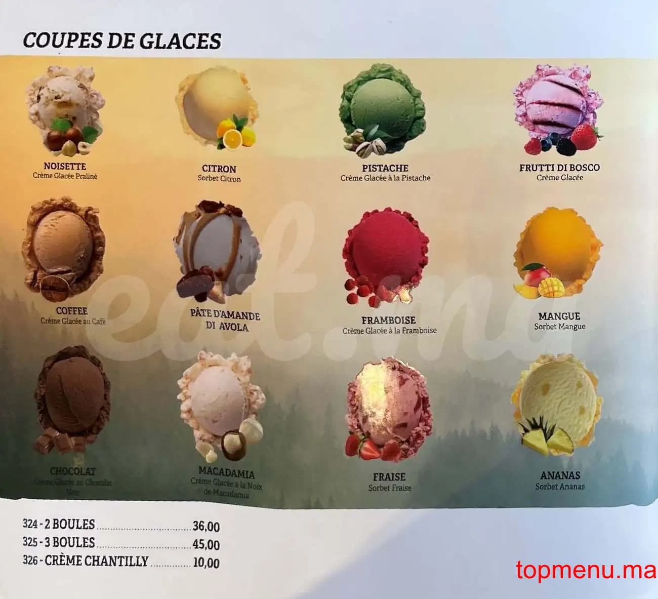 Restaurant Cappuccino menu page 8 Cappuccino menu page 8