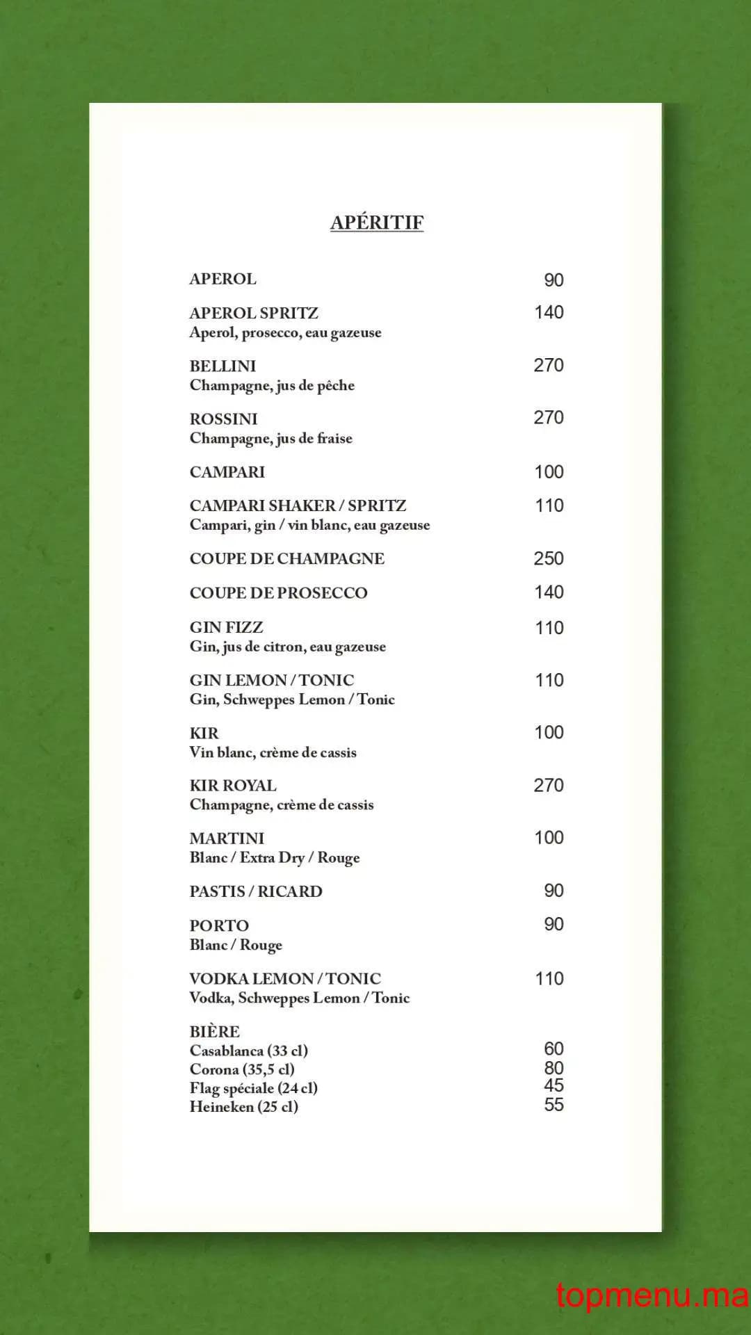 Restaurant Cafe Arabe menu page 14 Cafe Arabe menu page 14