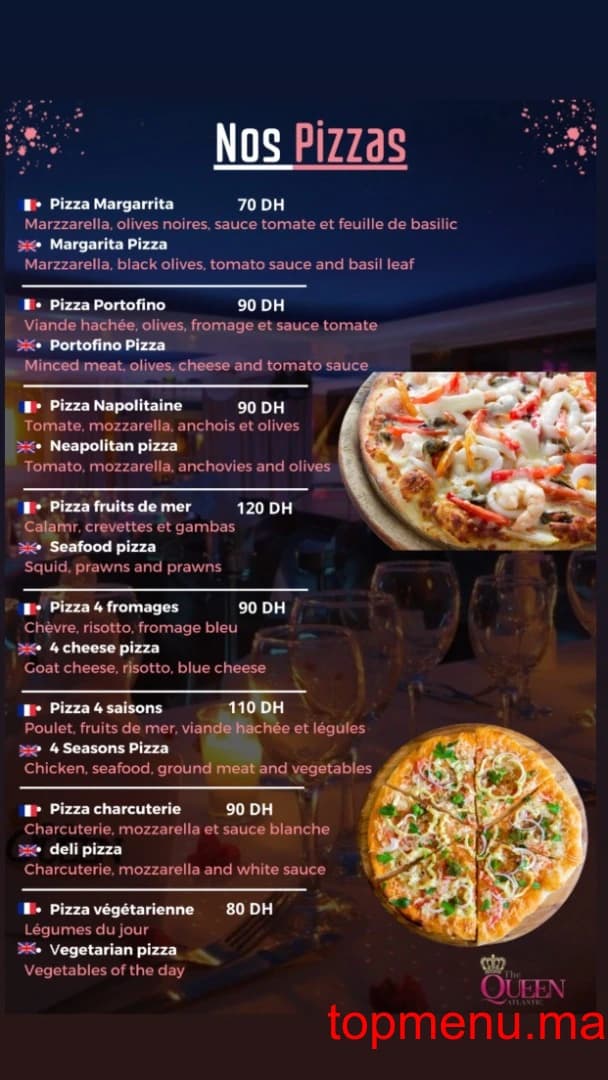 Restaurant Queen Atlantic menu page 9 Queen Atlantic menu page 9