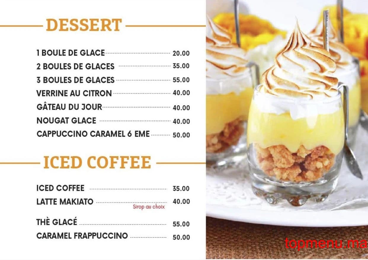 Restaurant 6ÈME CAFE menu page 13 6ÈME CAFE menu page 13